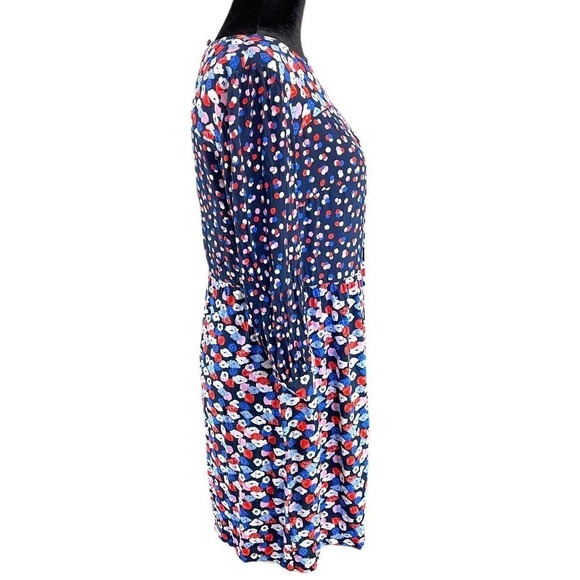 Boden Hotchpotch Poppy Meadow Floral Dress Blue Pink Multi Pattern Sz 6R - Picture 11 of 16